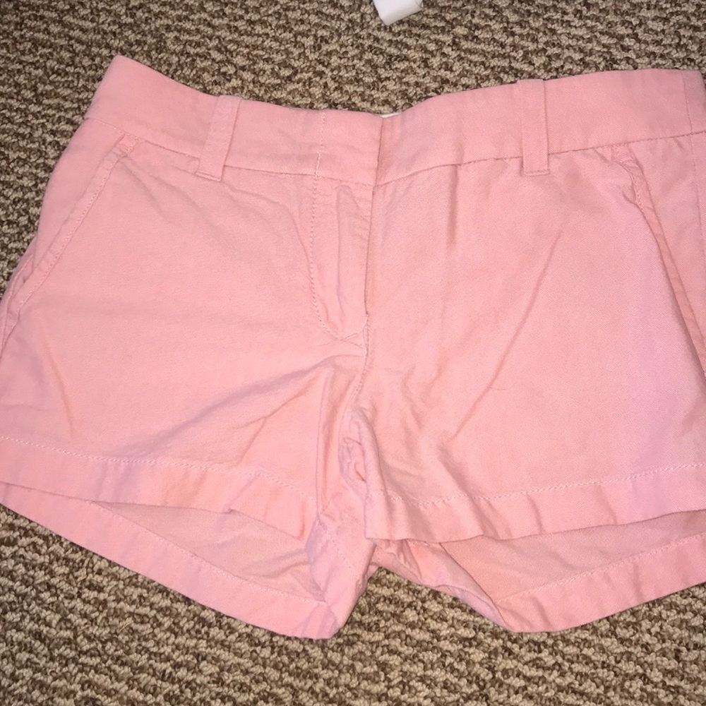 J crew pink chino shorts